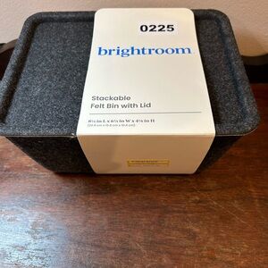 Brightroom Stackable Felt Bin with Lid
